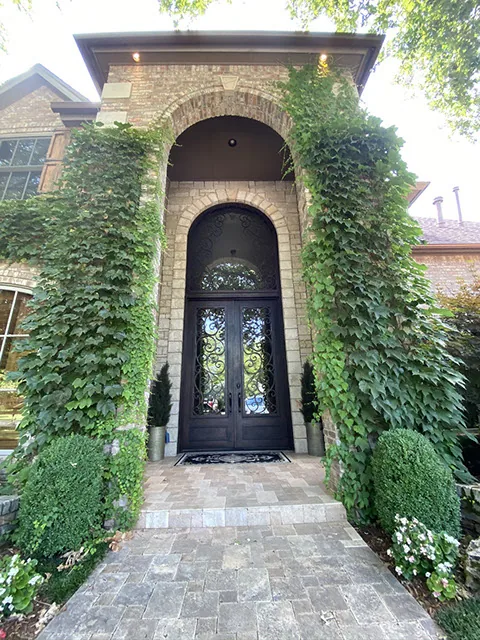 Double iron door installation